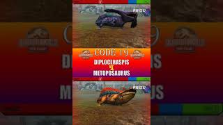 DIPLOCERASPIS VS METOPOSAURUS  JURASSIC WORLD THE GAME [upl. by Inesita]