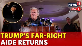 Steve Bannon Latest Interview  Trumps Ally Steve Bannon Released  Steve Bannon Press Conference [upl. by Iene]