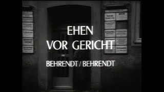 Ehen vor Gericht  In Sachen Behrend gegen Behrend 01 ZDF 10061970 TV Gerichtsshow [upl. by Lemkul]