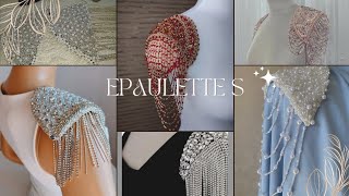 Epaulette Beaded Shoulder Pad Shoulder Brooch Beaded Epaulette Cloth Embroidery Detachable [upl. by Noryd740]