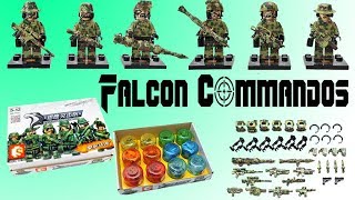 ✔️ Lego Swat  Falcon Commandos Army  Knockoff Minifigures by Senbao [upl. by Alida740]