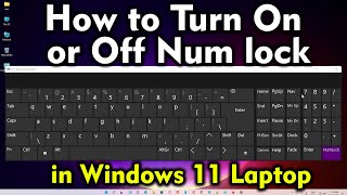 How to Turn On or Off Num lock in Windows 11 PC or Laptop [upl. by Sydel]