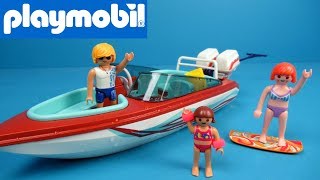 Playmobil Family Fun Motorboot met onderwatermotor  9428 [upl. by Kinom]