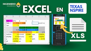 Excel en la calculadora TEXAS NSPIRE CX [upl. by Naquin]