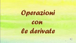 Operazioni con le derivate [upl. by Smart935]