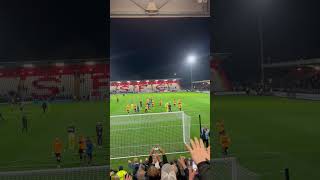 Stevenage vs Cambridge United fans at full time cambridgeunited fans footballfans awayfans away [upl. by Sari]