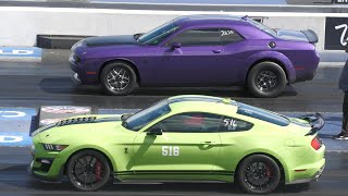 Demon 170 vs Shelby GT500  drag race [upl. by Kreis]