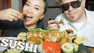 SUSHI MUKBANG  Lets EAT  SASVlogs [upl. by Wiles]