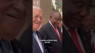 quot We will always be together quot South African President tells Palestine President Mahmoud AT BRICS [upl. by Ecidnacal]