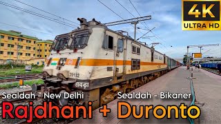 Accelerating Sealdah  New Delhi Rajdhani and Sealdah  Bikaner Duronto Together । [upl. by Okiek]