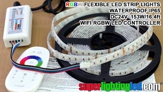 Superlightingled DC24V RGBW 4in1 480X SMD5050 led strips with RGBW led controller [upl. by Ynohtnaed]