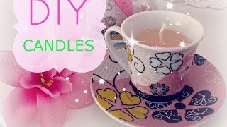 idea REGALO per NATALE CANDELE PROFUMATE fai da te in tazza da caffè DIY CANDLE [upl. by Stoll]