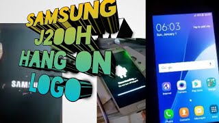 samsung j200h hang on logo flash [upl. by Dutchman]