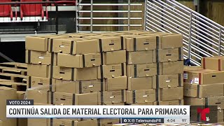 CEE despacha material electoral para las primarias [upl. by Nehtan504]