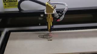 HL laser HL1060 DSP 100W Laser Engraving Machine For 6MM Plywood Cutting and Engraving [upl. by Pauli366]