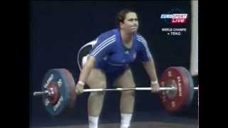 Gewichtheffen 2005 Wereld  Vrouwen 75kg [upl. by Ailedamla]