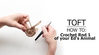 How To Crochet Rnd 1 of Your Eds Animal Pattern [upl. by Noelc370]