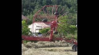 Andainage dans le sud de la France  Kuhn GA 7301  Massey Ferguson 6465 mai 2022 [upl. by Petronille]