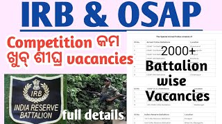 IRB amp OSAP recruitment 2024  Battalion wise vacancies Full details official notice [upl. by Osnofedli]