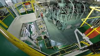 World Largest container ship 24300 TEU Engine room tour [upl. by Nadual795]