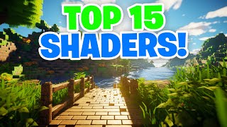 Top 15 Shaders For Minecraft Bedrock 121 [upl. by Ruenhs]