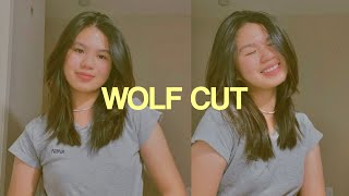 Impulsively cutting my hair short  DIY WOLF CUT 💇🏻‍♀️ [upl. by Ingraham]