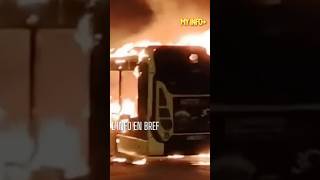 LyonRillieuxlaPape  deux bus incendiés et un policier blessé information lyon violences [upl. by Charleen]