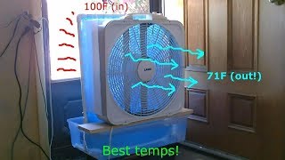 DIY Evap Air Cooler  JUMBO SIZED Final version MAX cooling  Large Area Evap  ez DIY [upl. by Havener909]