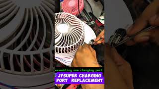 Jy super charging fan charging port broken replacement video jysuperchargingport mobileshorts [upl. by Lalla]