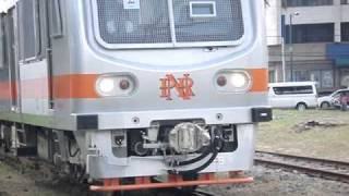 PNR brandnew Railcar runs over old big Railgap [upl. by Drofniw]