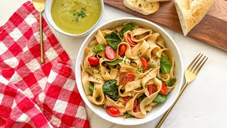 Spinach and Balsamic Cream Pasta Recipe [upl. by Melac]