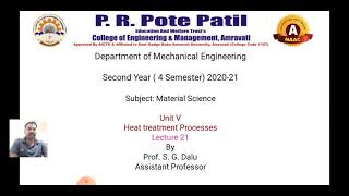 Unit 5 Lecture 21 Retained Austenite Transformation of Austenite to Bainite amp Martensite [upl. by Nnairek]