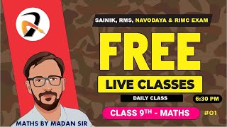 🔥 Free Maths LIVE Class for SAINIK RMS NAVODAYA amp RIMC  Class 9th  Number System 01 live [upl. by Nuncia]