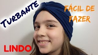 Como fazer turbante fechado  lenço para cobrir a cabeça [upl. by Yelhs]