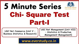 Chi  Square Test Part 1  5 Minute Series  NTA UGC Net Commerce amp Management [upl. by Erine56]