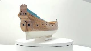 Papegojan 1627  172 Shipyard ZL005  Cardboard model 02 Hull planking amp painting [upl. by Harimas]