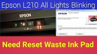 Epson L210 Resetter  How to Reset Service Required January 2024 [upl. by Notsrik]