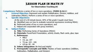 MELC BASED  Detailed Lesson Plan in Mathematics for Classroom Observation [upl. by Adamsun400]