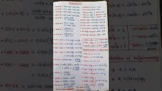 all trigonometry formulas of 11th classtrigonometry formulas inandoutfacts physicswallah [upl. by Nayhr]