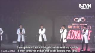 SJVNVietsubEngsub 160220 INFINITE EFFECT ADVANCE Sungjongs Ending Ment [upl. by Eskil]