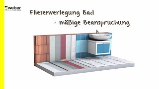 Fliesenverlegung im Badezimmer auf Dichtfolie mäßige Beanspruchung [upl. by Ahsirpac]