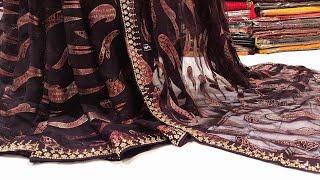 Brasso Saree Stone Work New Design Party Wear Saree Rs 1670 [upl. by Salomo987]