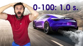 La aceleración del Tesla Roadster FE I ¡INFERNAL [upl. by Luas710]