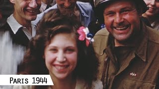 Paris  Liberation in August 1944 in color and HD [upl. by Cristionna]