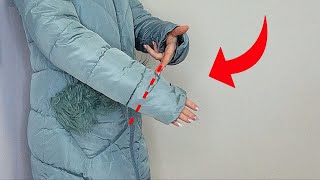 🏆How to Easily Shorten a Jacket Sleeve in 2 Minutes SEWING TRICK [upl. by Aridnere]