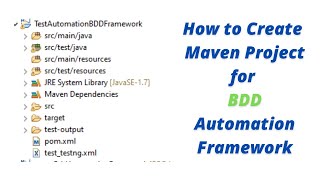 Develop BDD Automation Framework from Scratch  Selenium Java  Creating Maven Project for BDD [upl. by Asenaj]