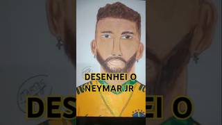 DESENHEI O NEYMAR JR NeymarJrReal neymar viralshort drawing desenho shorts art [upl. by Esirrehc]