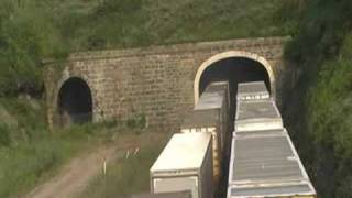 Intermodal Meets Intermodal And Amtrak At Allegheny Tunnel In Gallitzin Pennsylvania [upl. by Wichman]