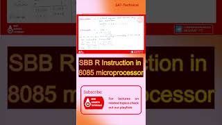 SBB R Instruction in 8085 microprocessor shorts instructionsof8085 8085Programming [upl. by Adiari]