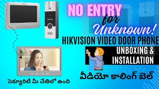 HIKVISION VIDEO DOOR PHONE  UNBOXING AND INSTALLATION  VIDEO CALLING BELL SYSTEM [upl. by Kali]